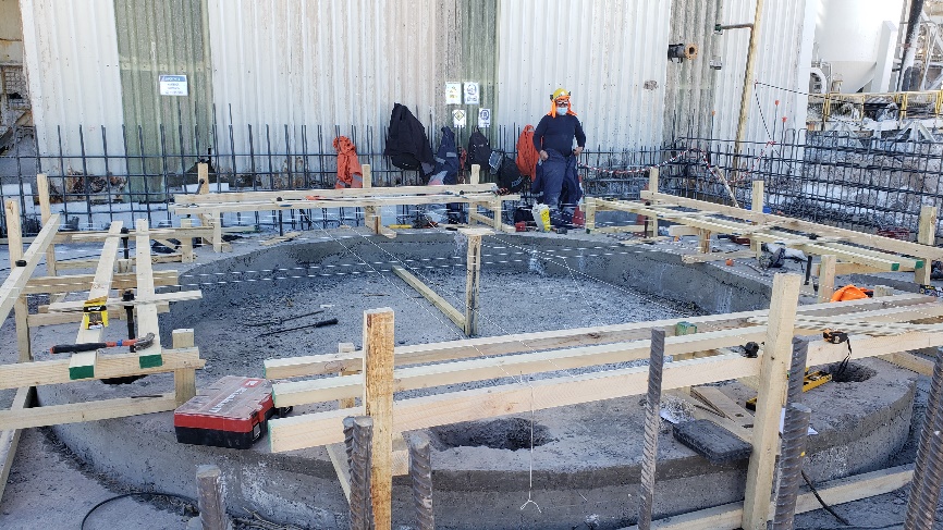 Fabricación Fundacion Estanque AC en SQM, Salar de Atacama